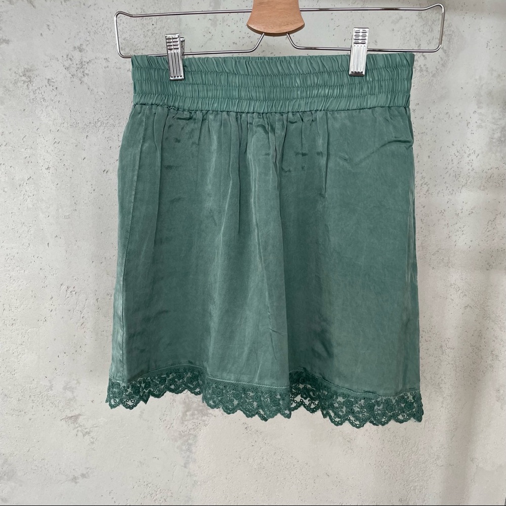 Silky green skirt System Action Barcelona
